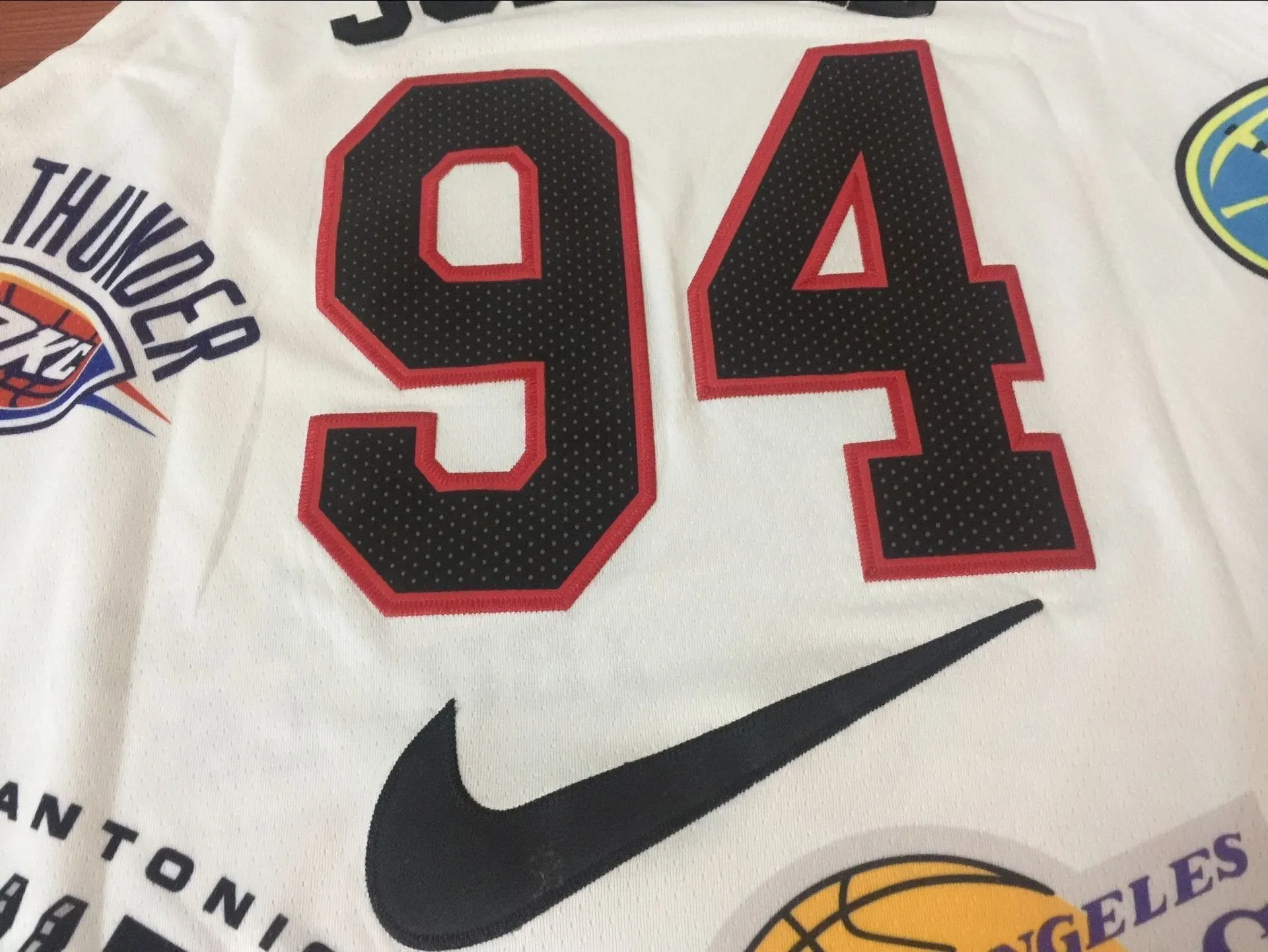 94 SUPREME X NIKE Jersey NBA Jersey IN WHITE Jersey Player