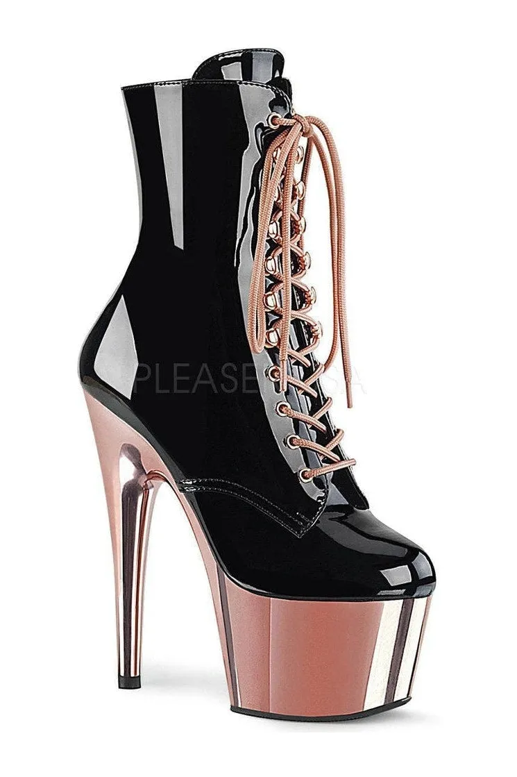 ADORE-1020 Platform Ankle Boot | Black Patent