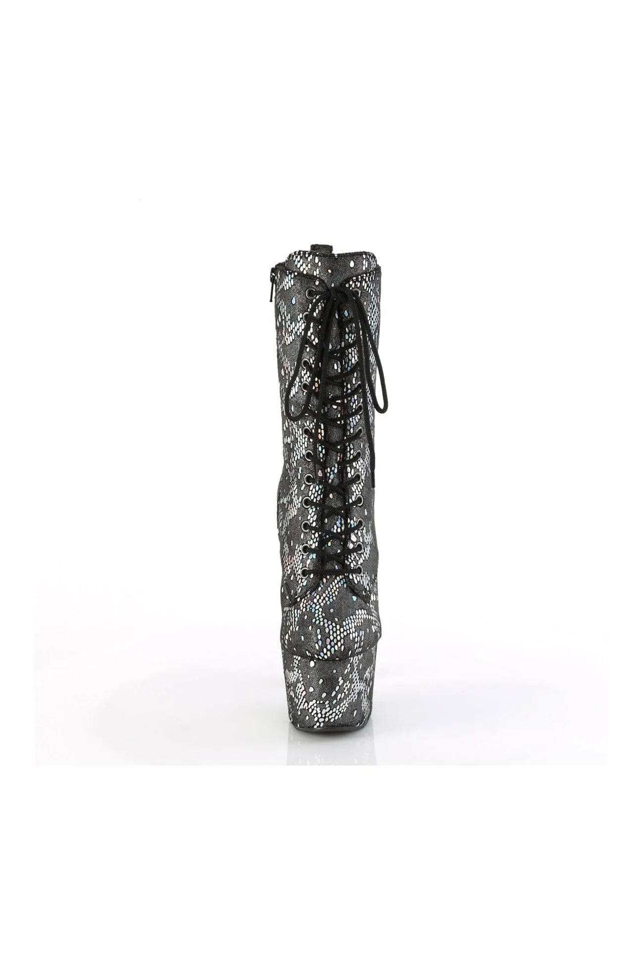 ADORE-1040SPF Silver Fabric Ankle Boot