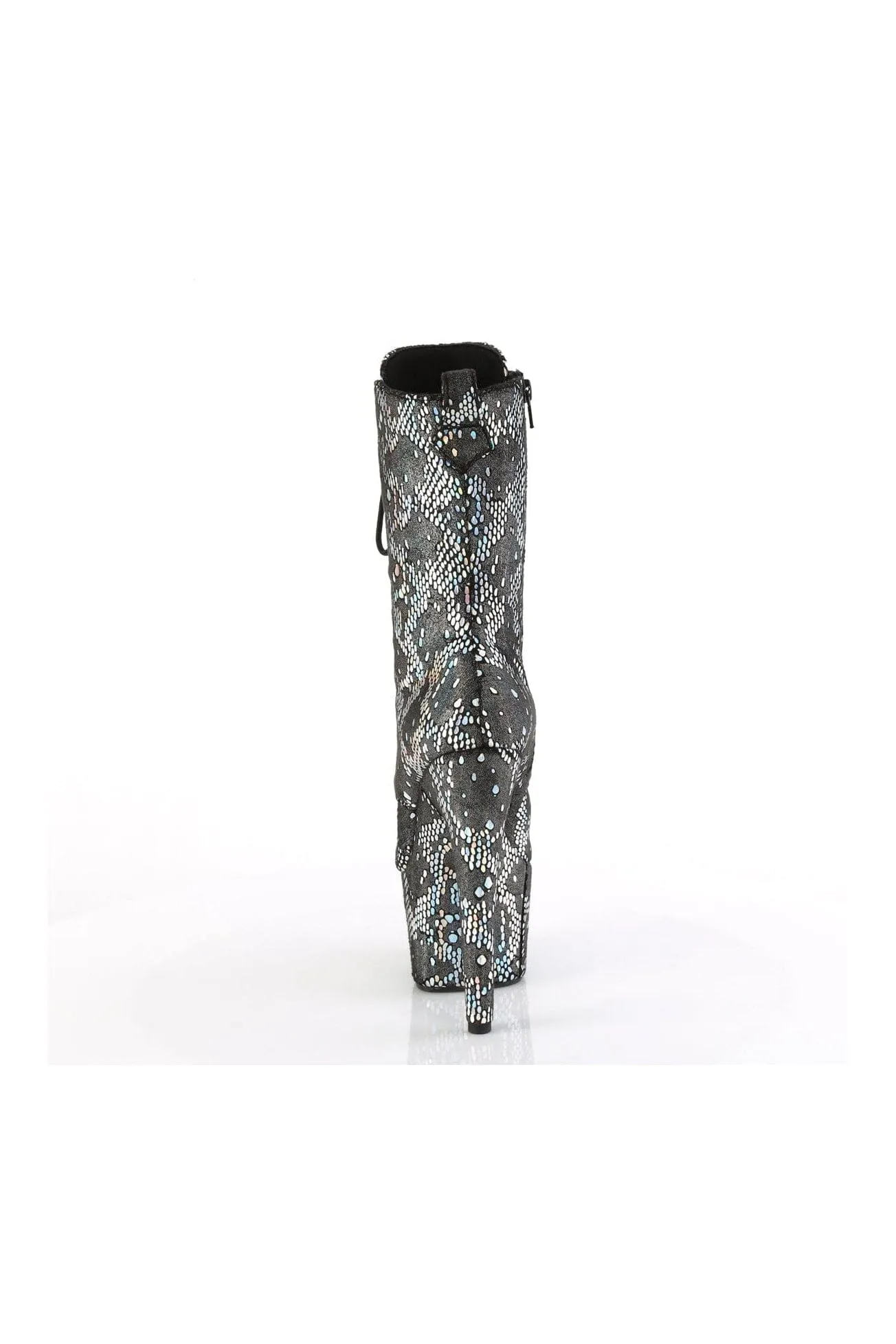 ADORE-1040SPF Silver Fabric Ankle Boot