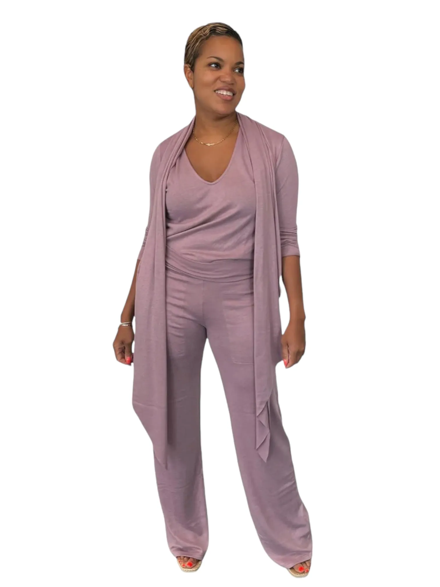 April - Lavender Wrap Top - TN-154