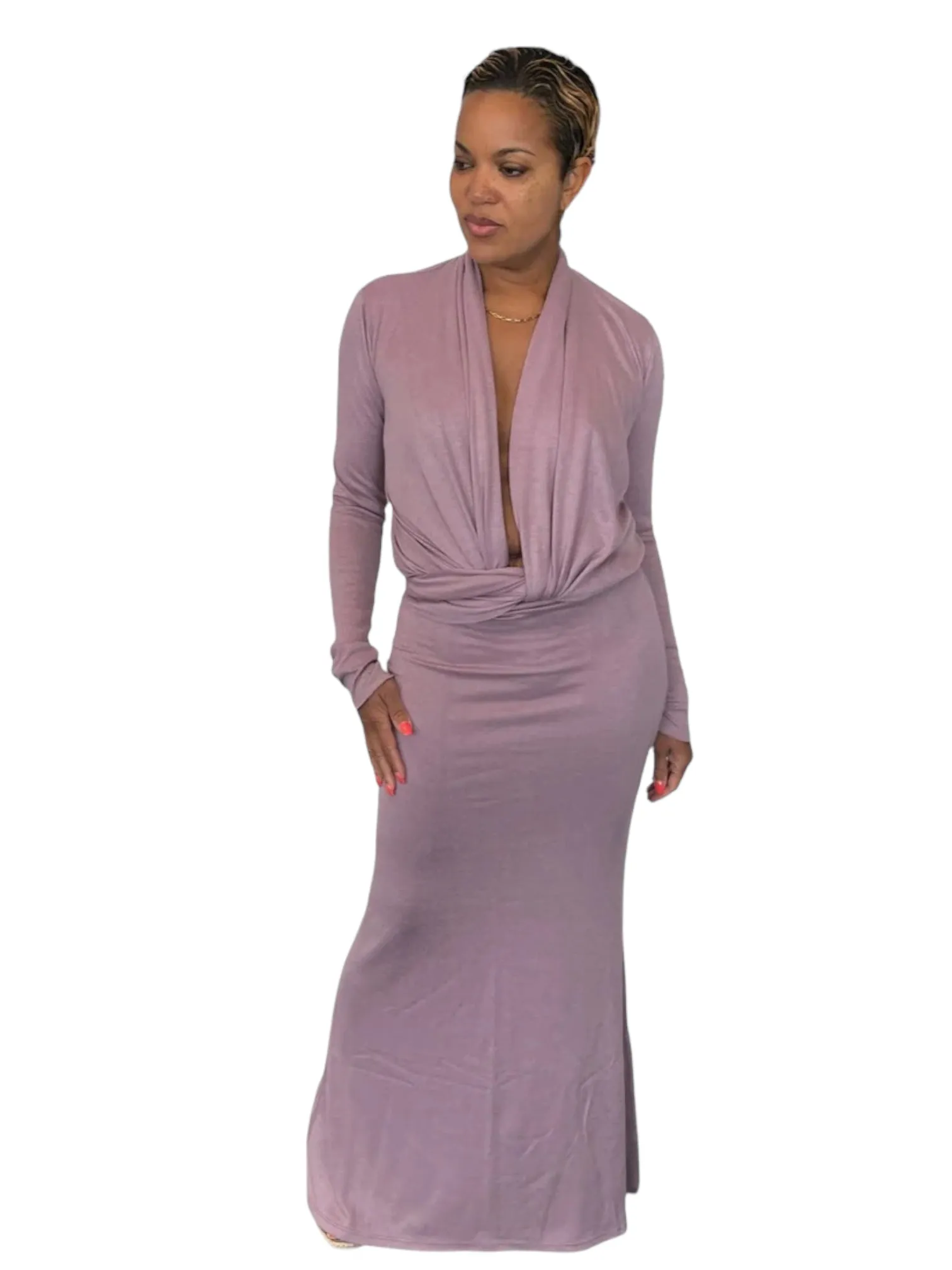April - Lavender Wrap Top - TN-154