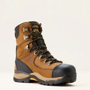 Ariat Men's Endeavor 8" Carbon Toe WP Insulated Work Boot -Brown- 10053571