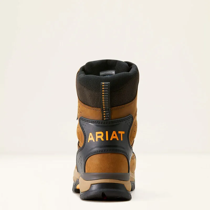 Ariat Men's Endeavor 8" Carbon Toe WP Insulated Work Boot -Brown- 10053571