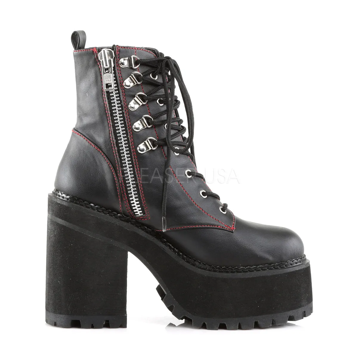 ASSAULT-100  Black Vegan Leather