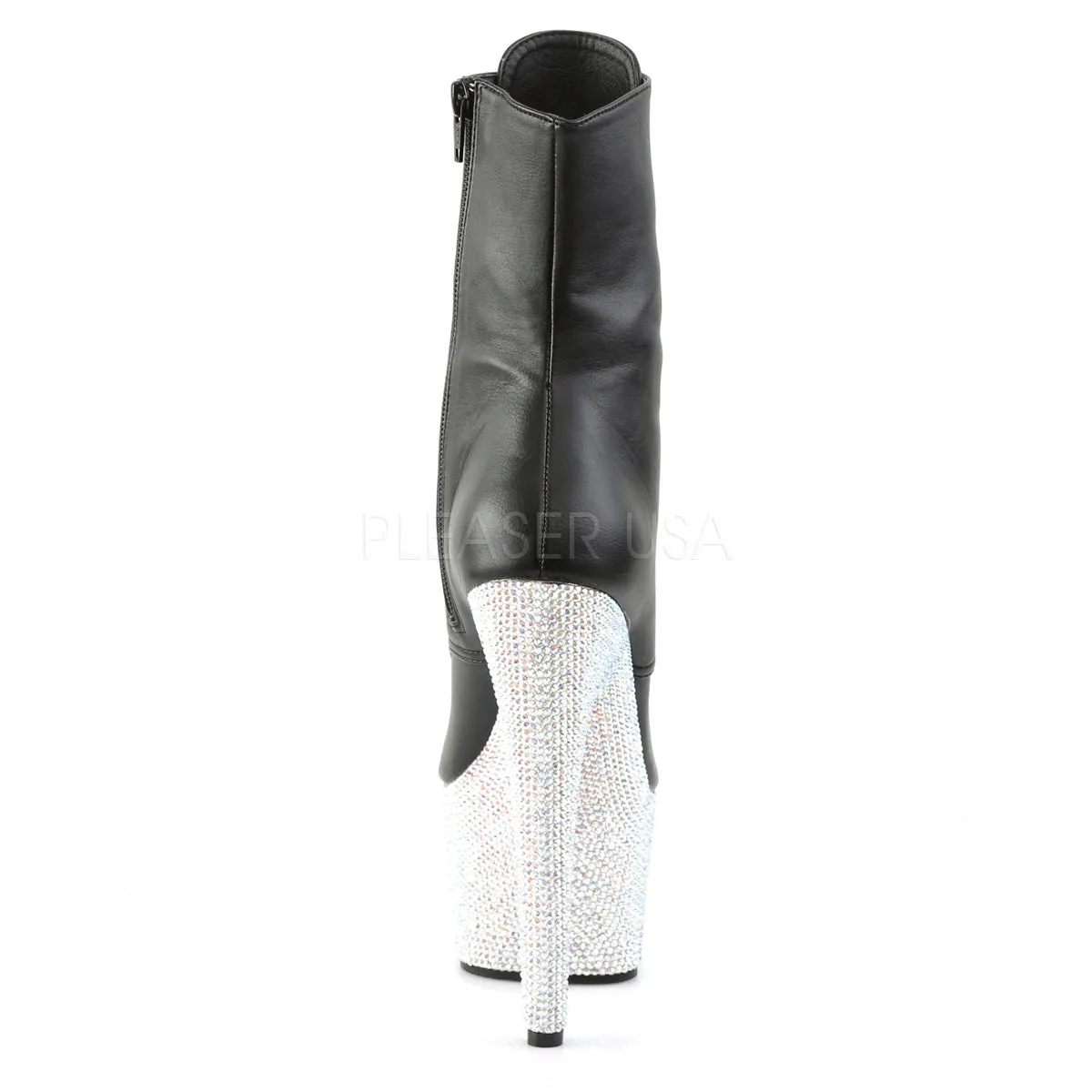 BEJEWELED-1020-7  Black Faux Leather/Silver Multi RS