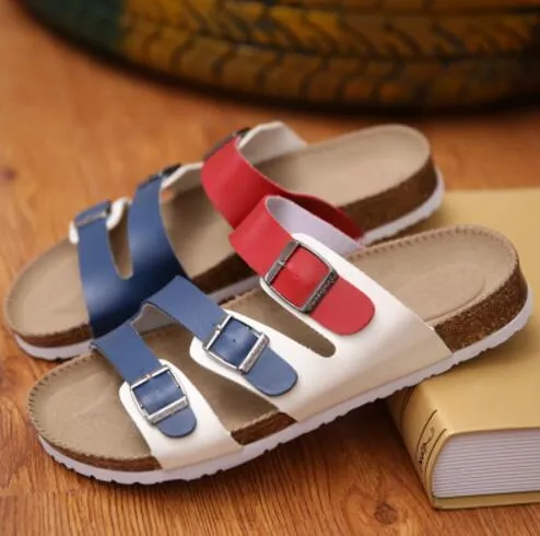Big Size Unisex Brand Couples Cork Flipflops  Clip Toe Platform Beach Slippers