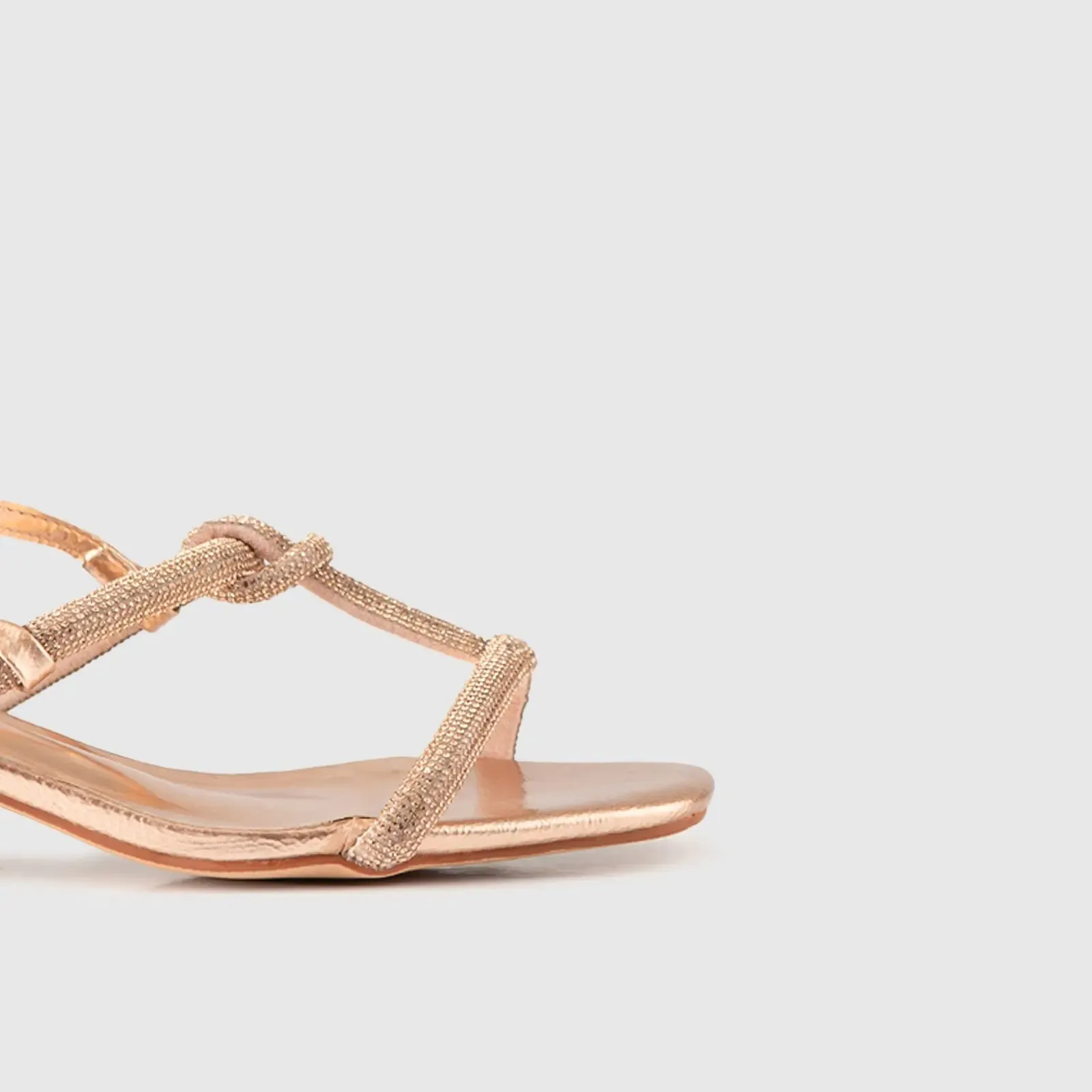 Block Heel Evening Sandal Gold 01613