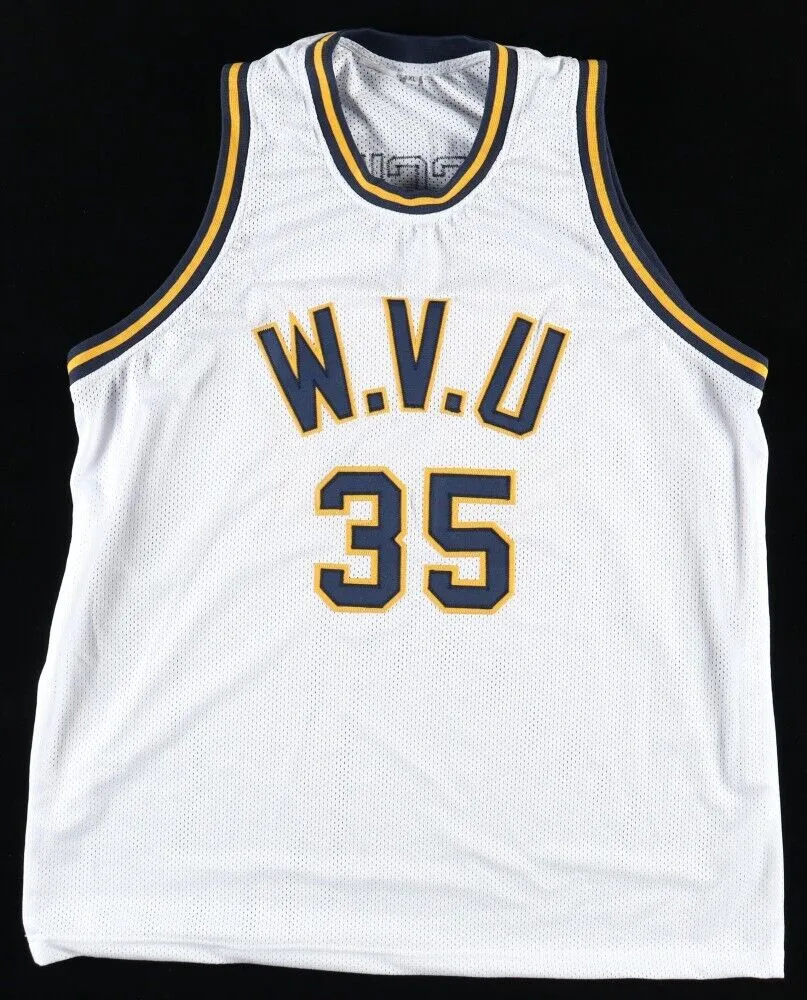 Bob Huggins Signed West Virginia Mountaineers Jersey (TSE) NCAA Basketball Coach