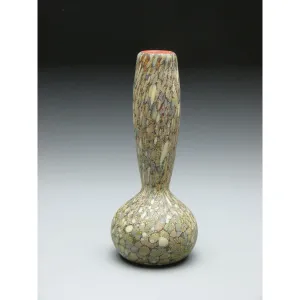Bottle in Sandy Handblown Glass Vase by Thomas Spake Studios