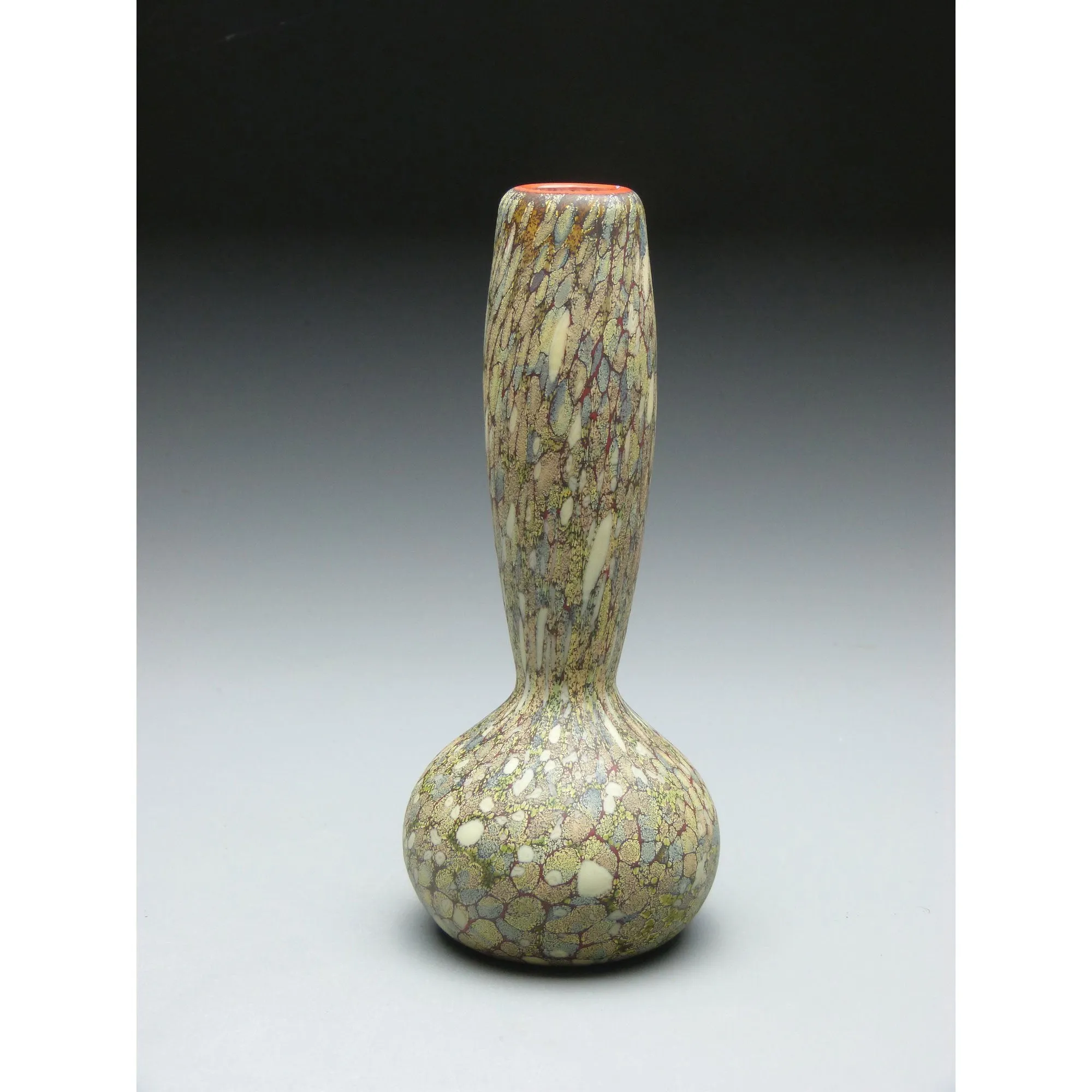 Bottle in Sandy Handblown Glass Vase by Thomas Spake Studios