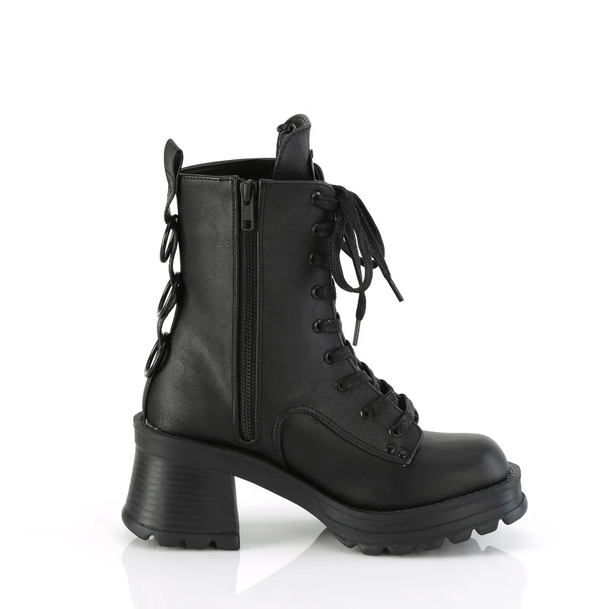 BRATTY-50  Black Vegan Leather