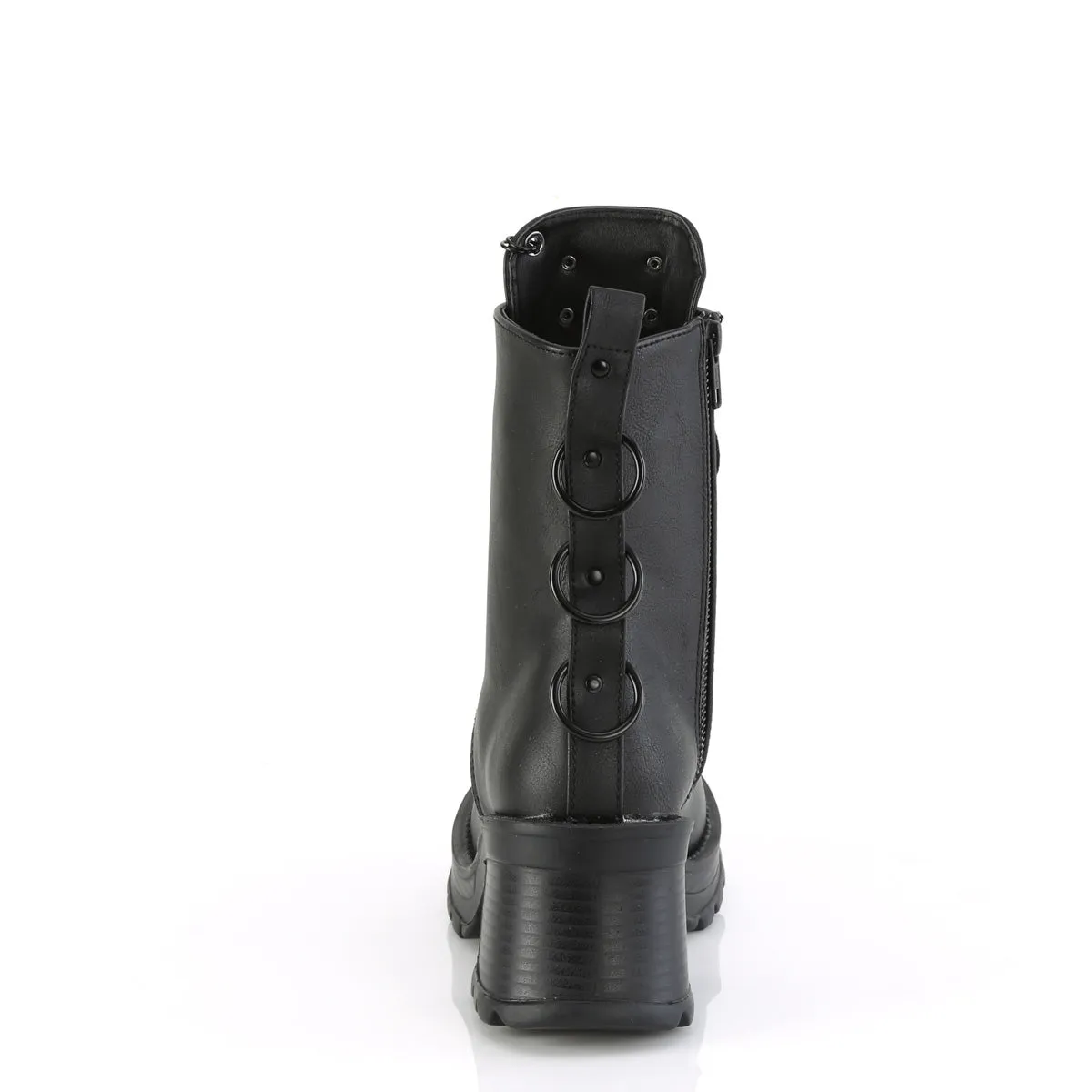BRATTY-50  Black Vegan Leather