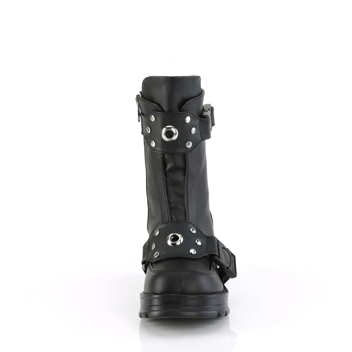 BRATTY-56  Black Vegan Leather