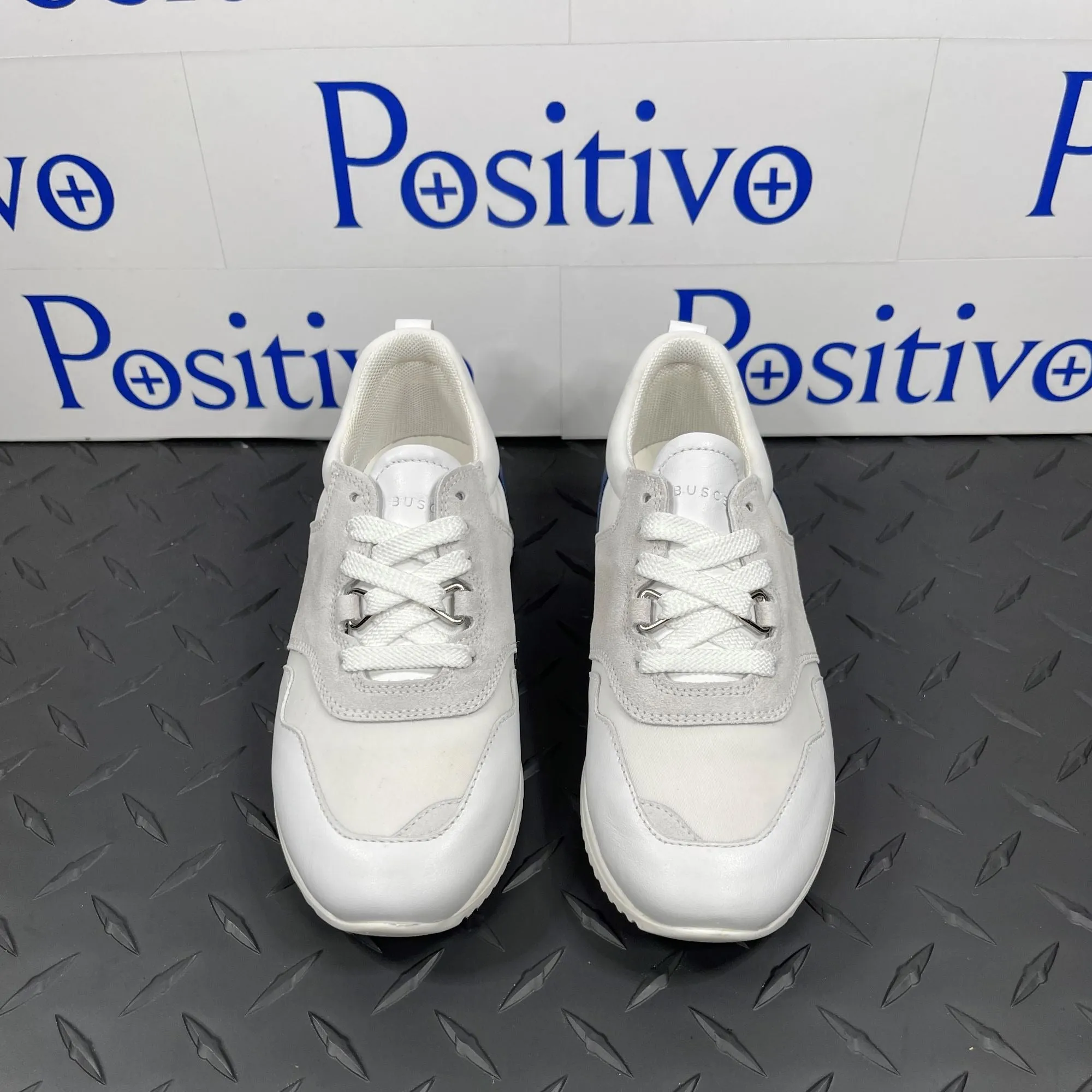 Buscemi Ventura Kid White Trio Leather Sneakers Toddlers