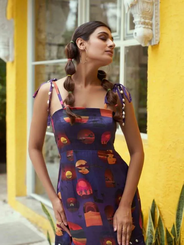 By the ocean printed dress