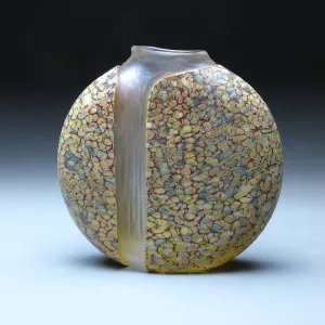 Cascade Series Rocky Cascade Handblown Glass Vase by Thomas Spake Studios