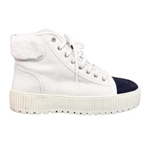 Chanel White Platform Sneaker Hightop, 39