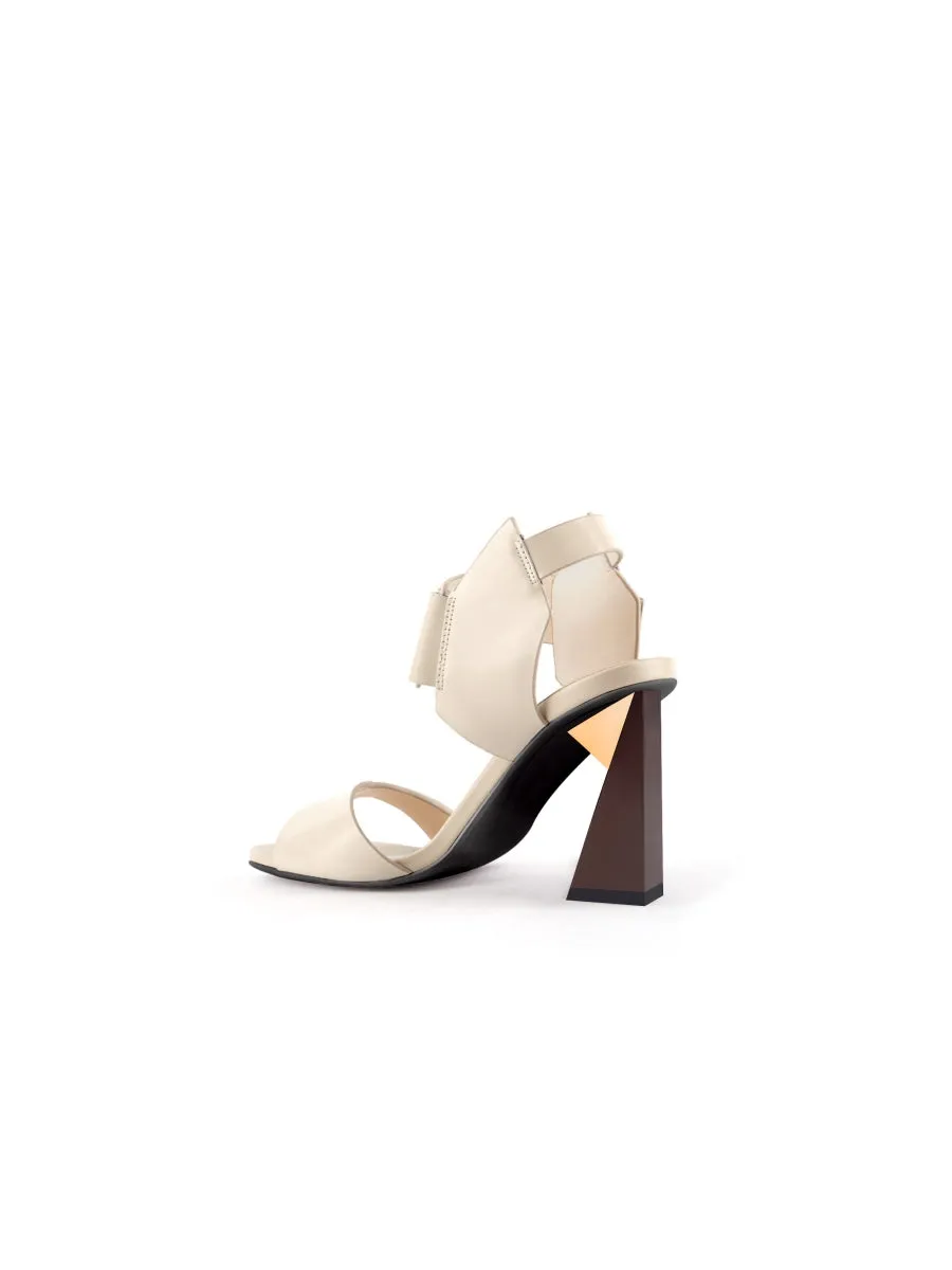 Cheska Apricot Leather Heel