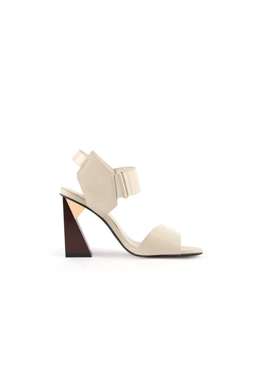 Cheska Apricot Leather Heel