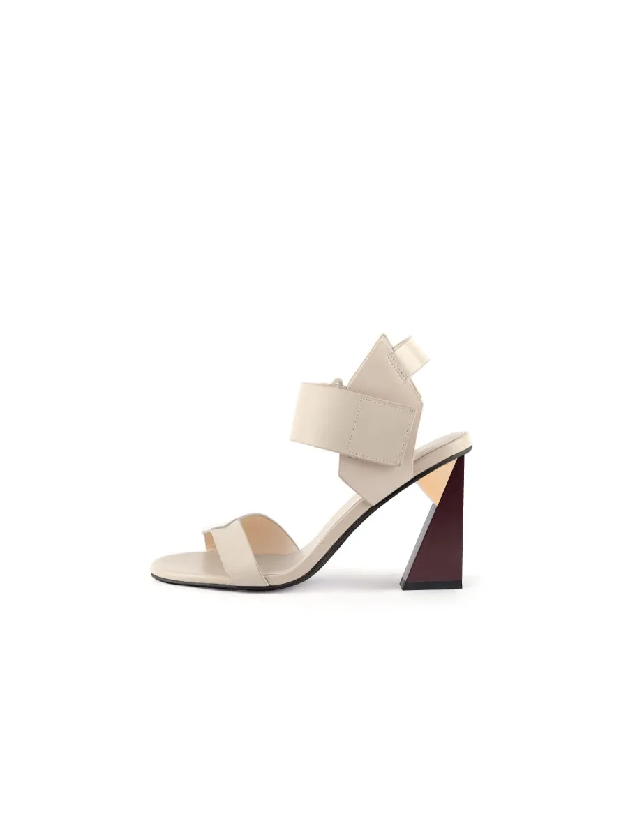Cheska Apricot Leather Heel