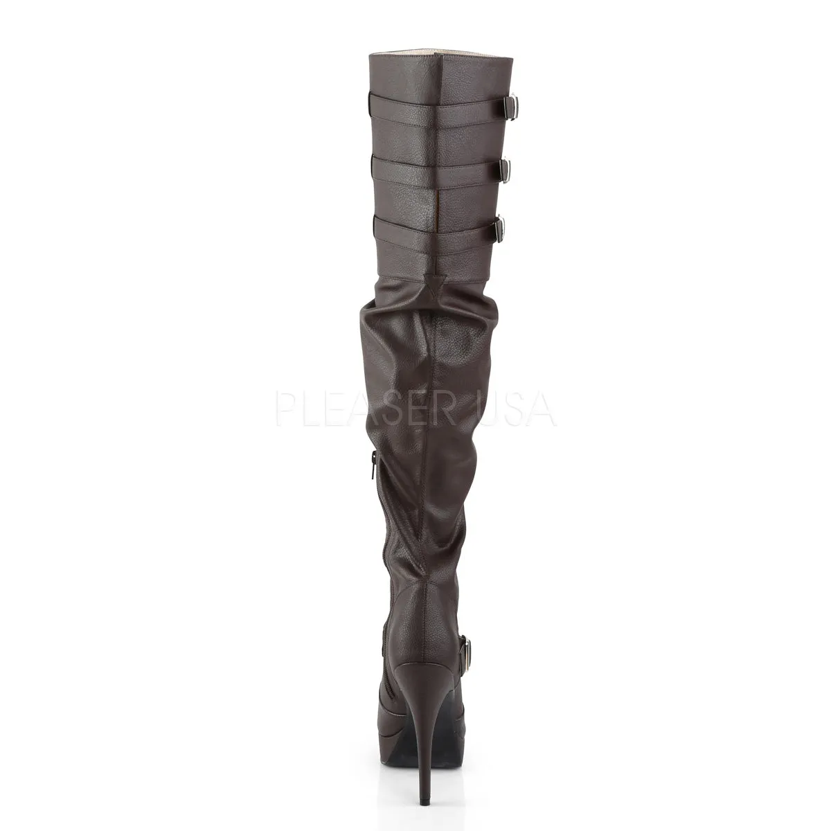 CHLOE-308  Brown Faux Leather