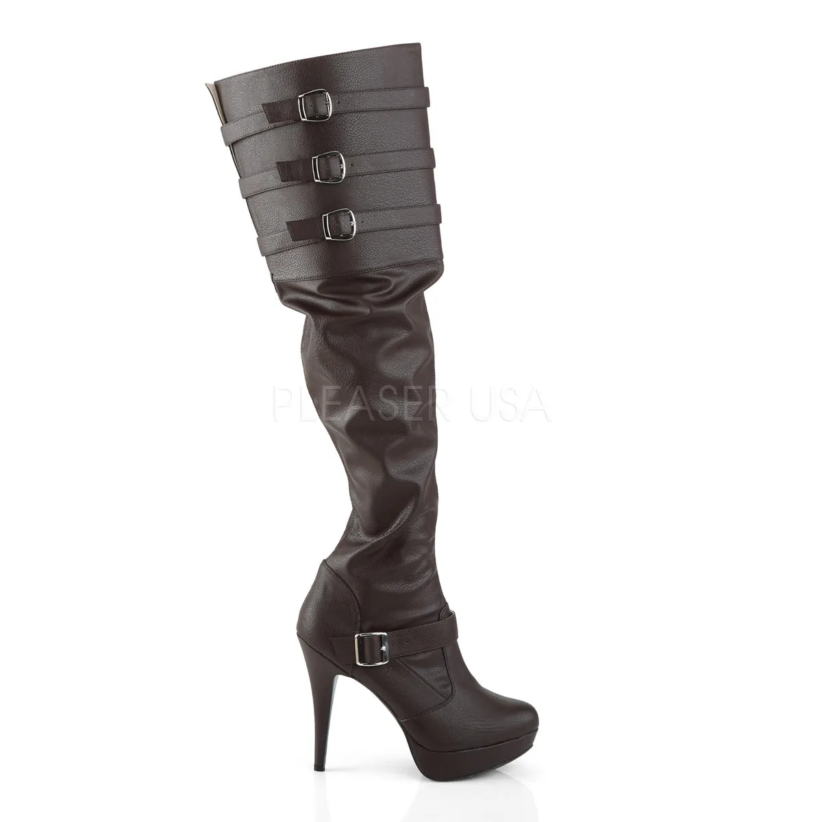 CHLOE-308  Brown Faux Leather