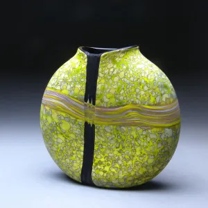 Convergence Series in Erosion Handblown Glass Vase by Thomas Spake Studios