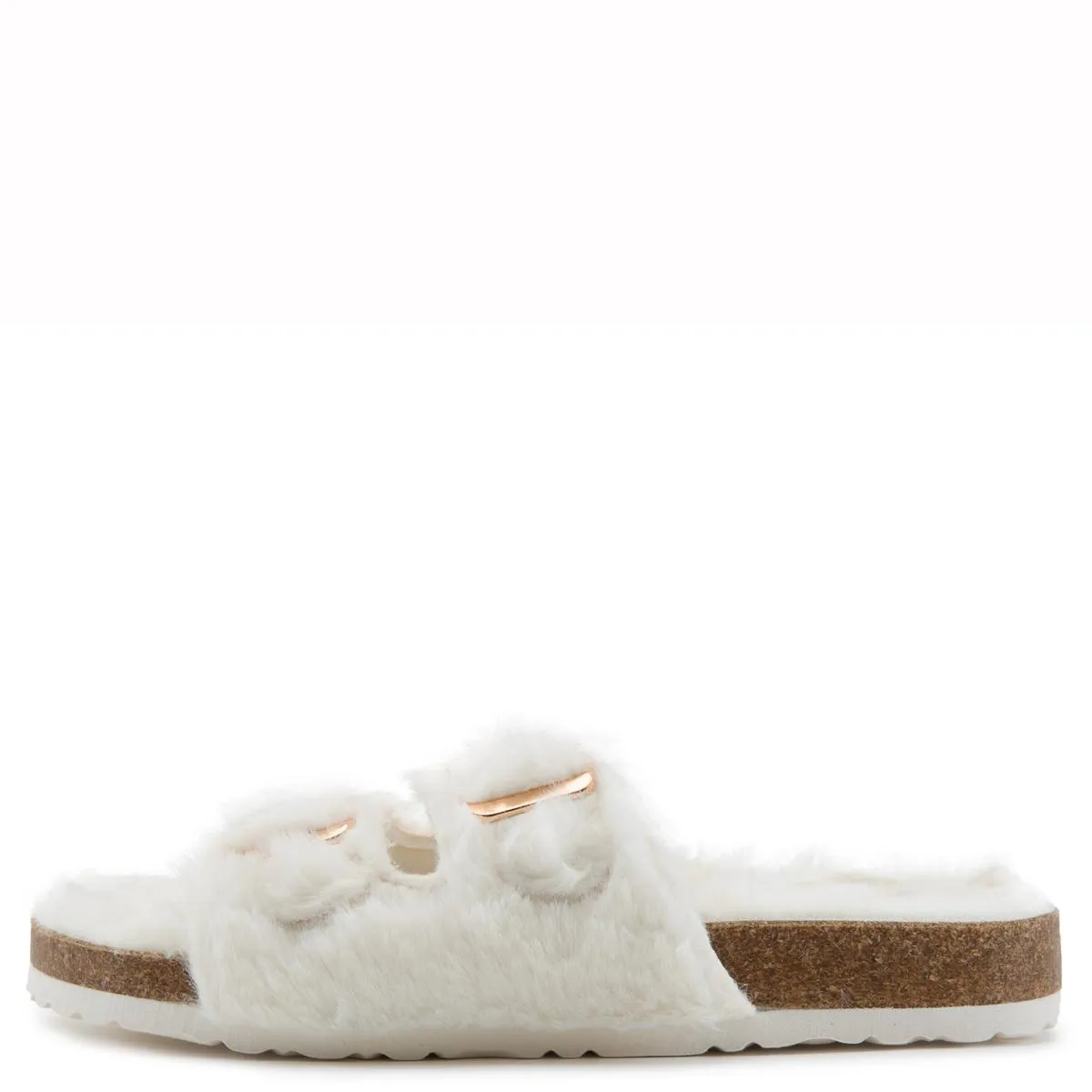 Defeat-63 Double Band Fur Slides