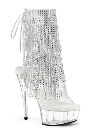 DELIGHT-1017RSF Clear Vinyl Ankle Boot