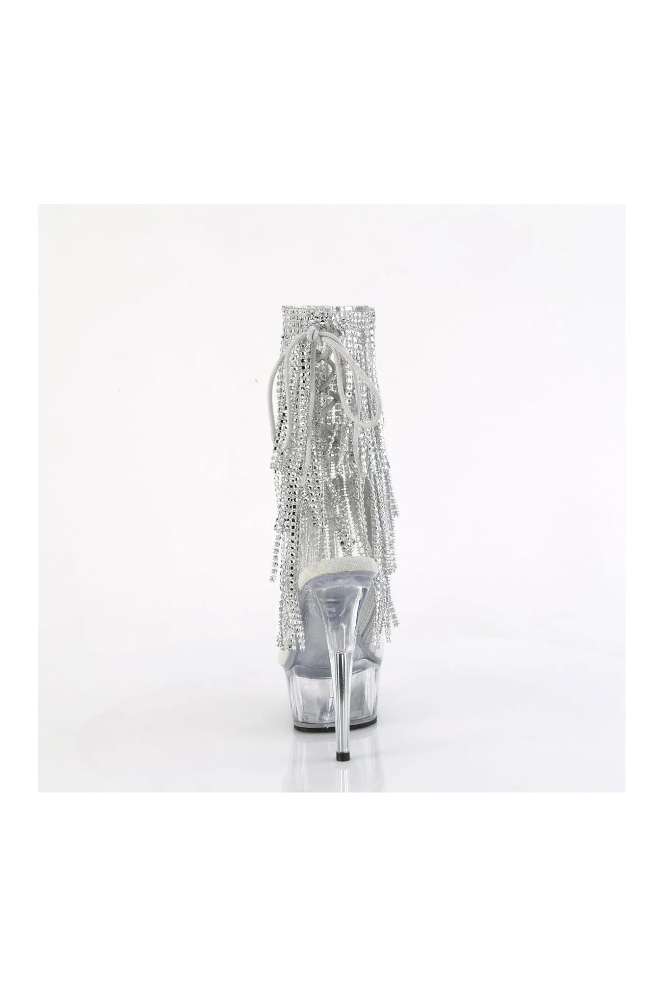 DELIGHT-1017RSF Clear Vinyl Ankle Boot