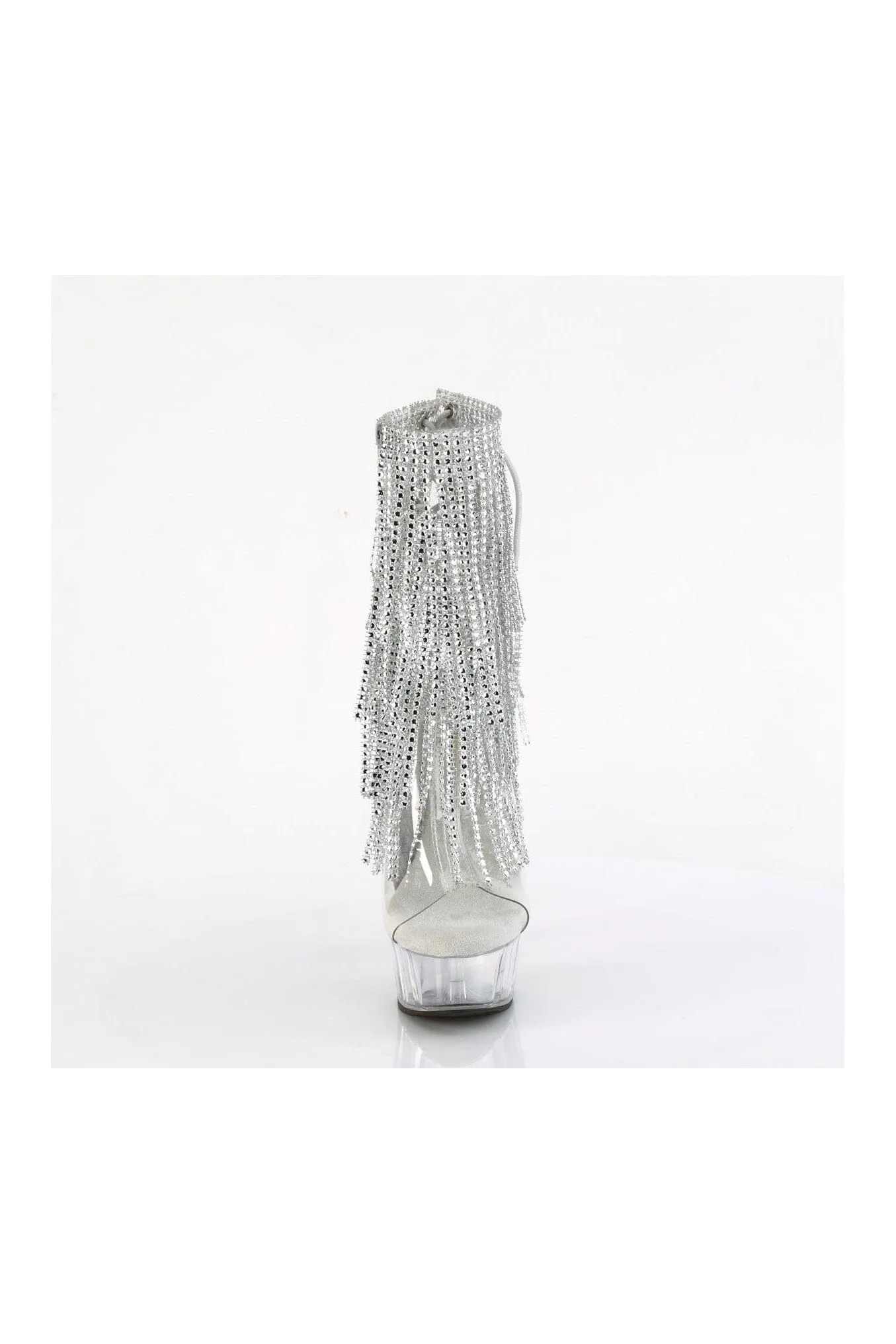 DELIGHT-1017RSF Clear Vinyl Ankle Boot
