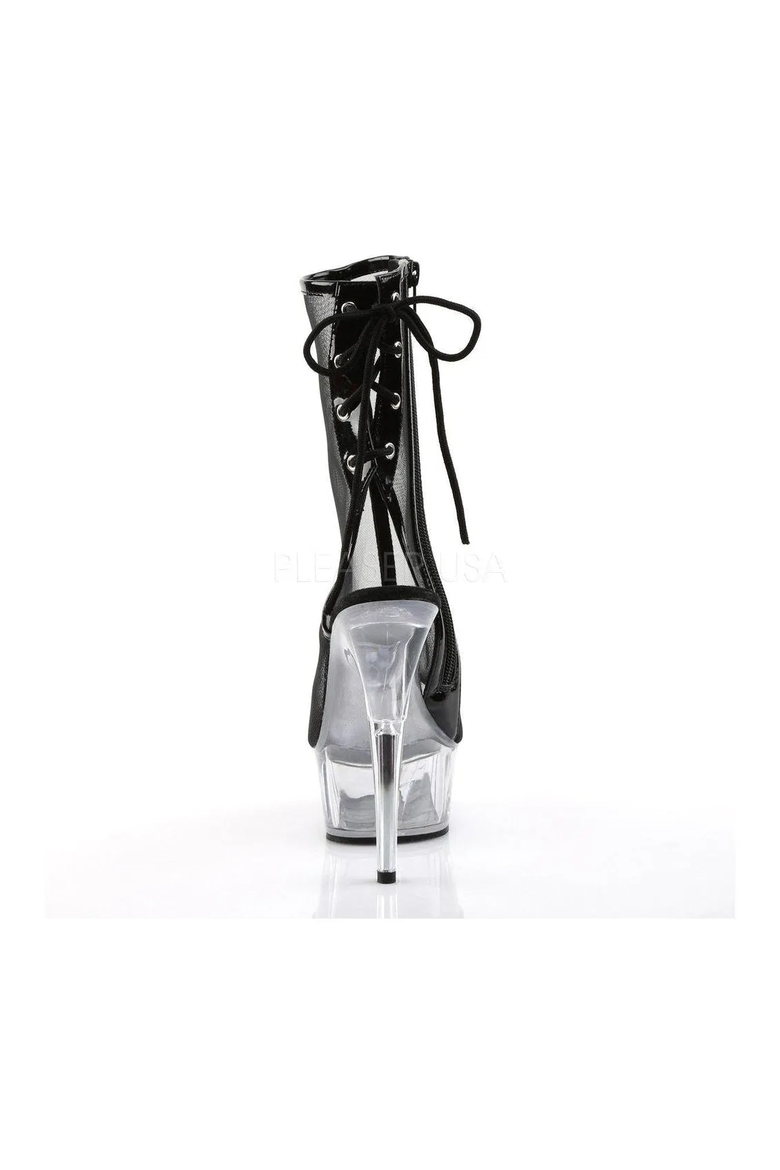 DELIGHT-1018MSH Platform Boot  | Black Mesh