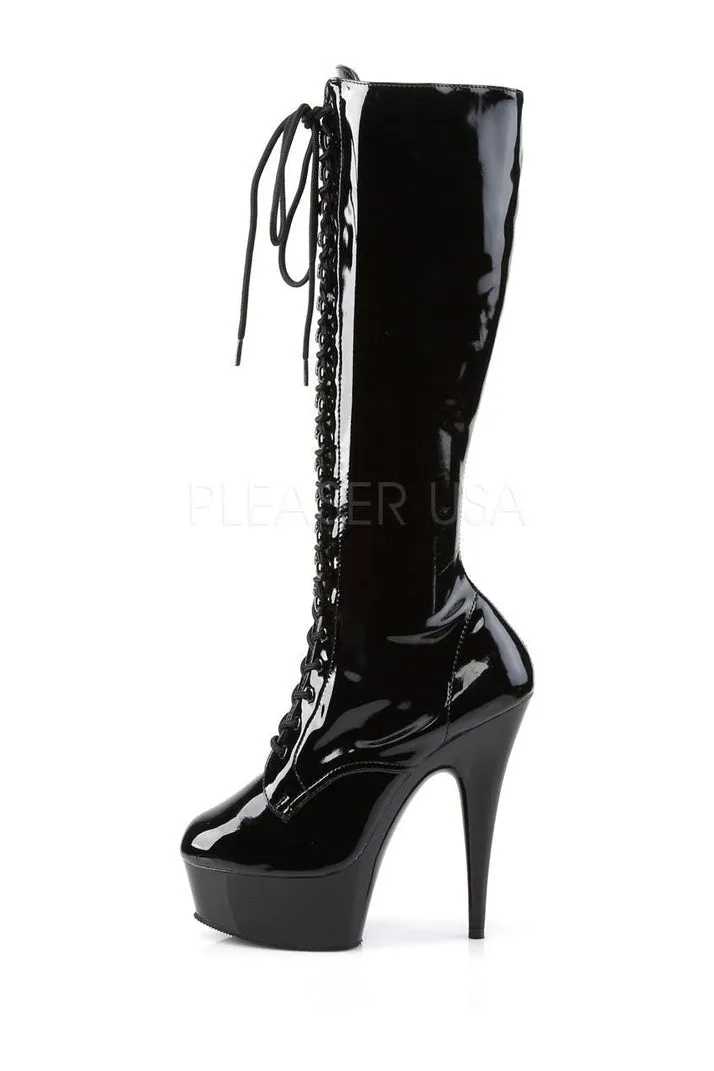 DELIGHT-2023 Platform Boot  | Black Patent