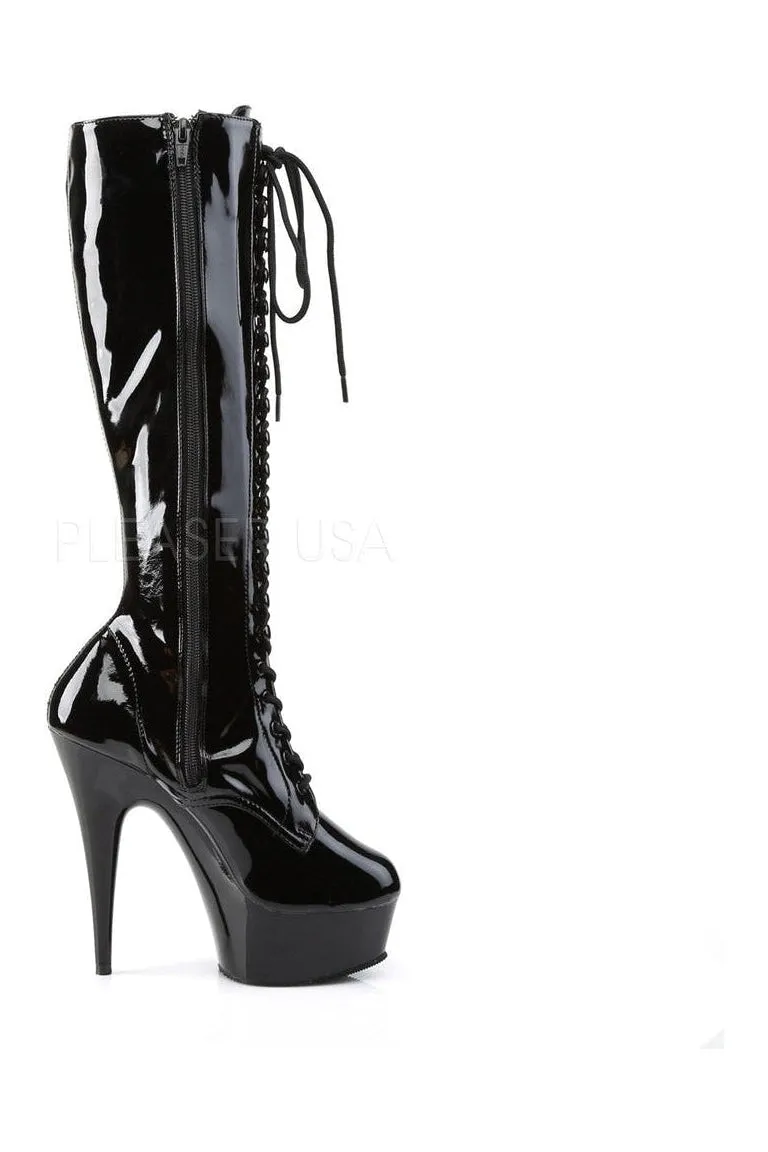 DELIGHT-2023 Platform Boot  | Black Patent