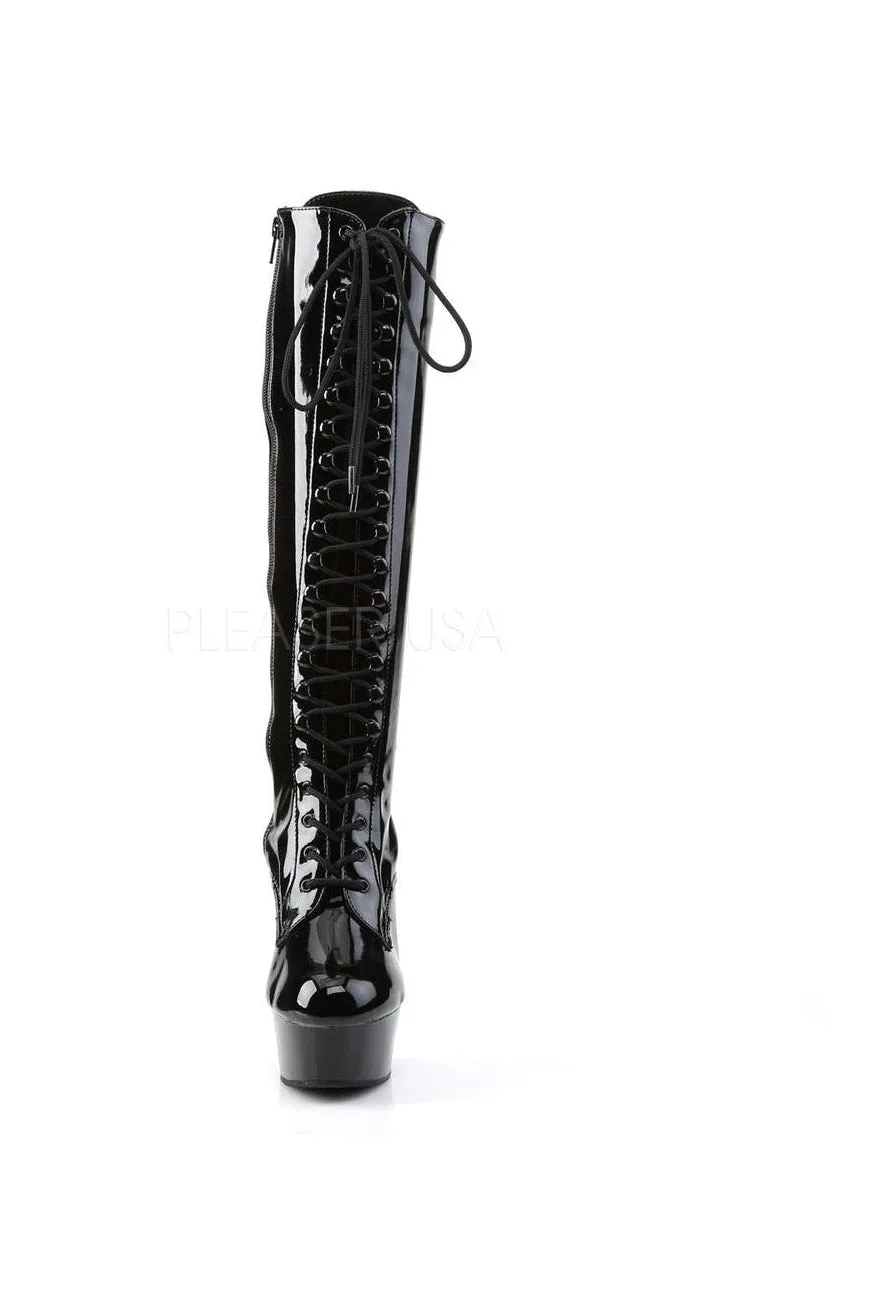 DELIGHT-2023 Platform Boot  | Black Patent