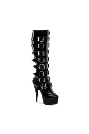 DELIGHT-2049 Platform Boot  | Black Patent