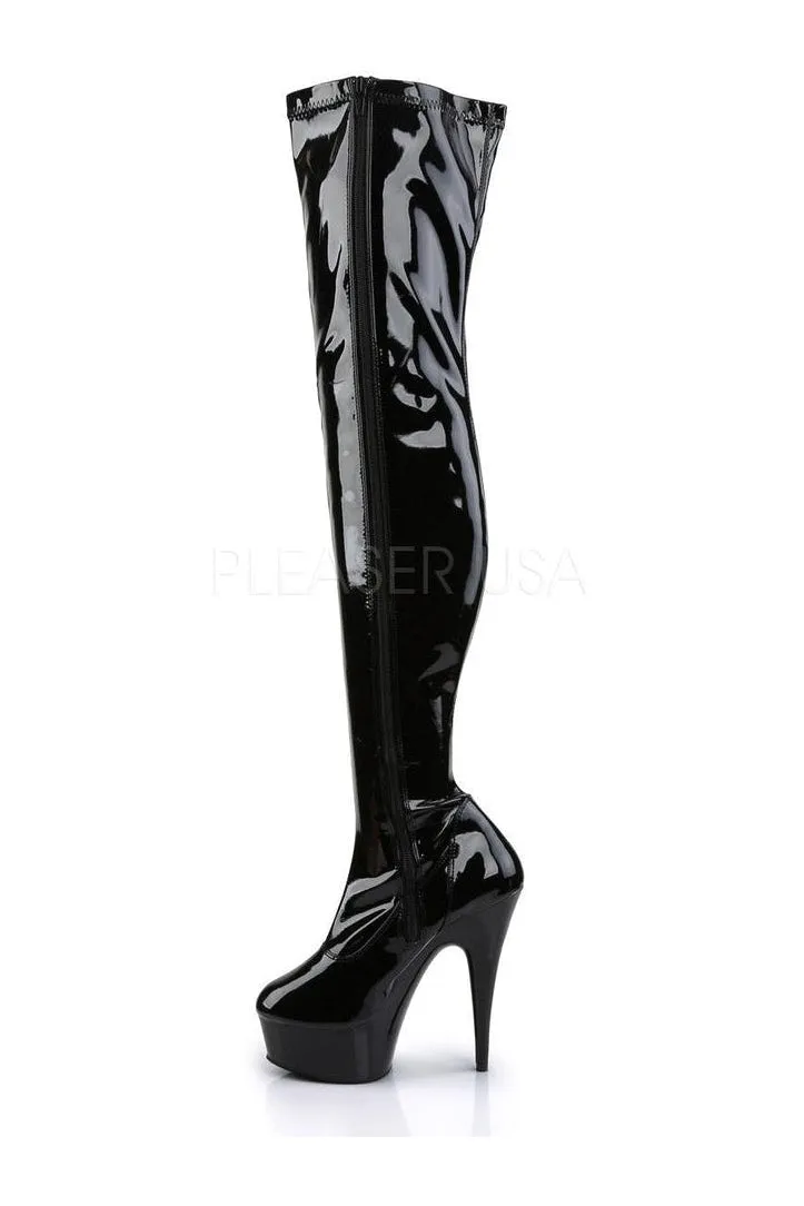 DELIGHT-3000 Platform Boot  | Black Patent