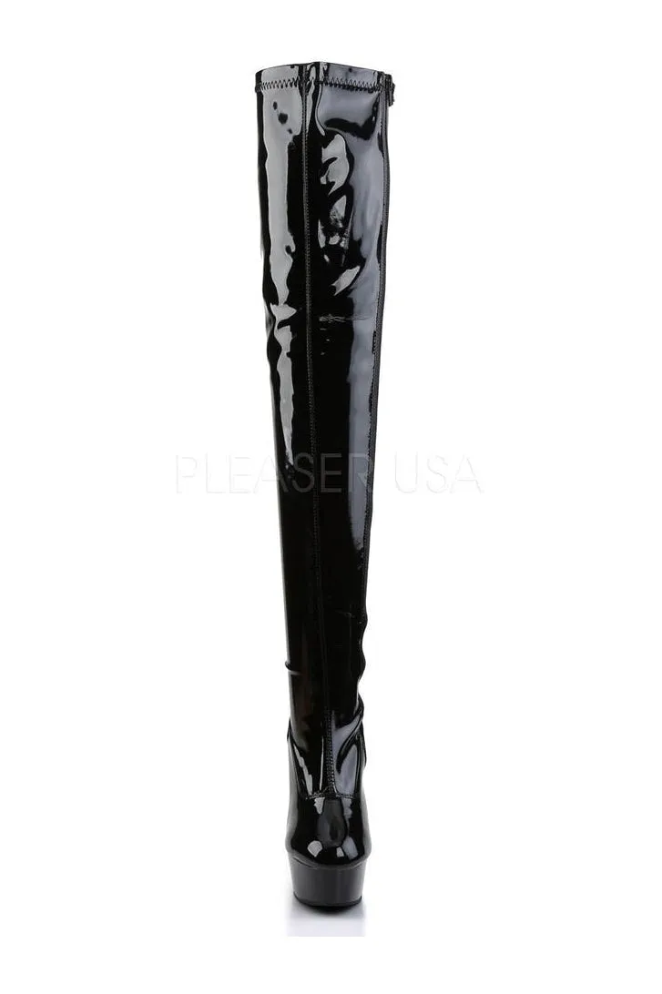 DELIGHT-3000 Platform Boot  | Black Patent