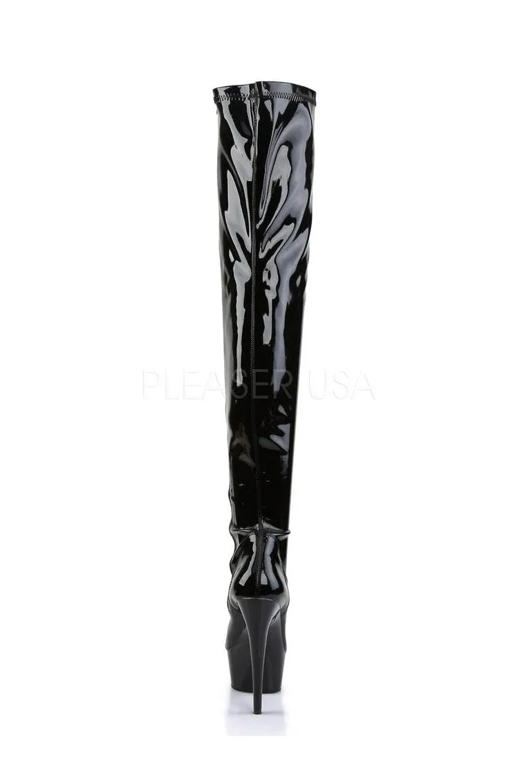 DELIGHT-3000 Platform Boot  | Black Patent