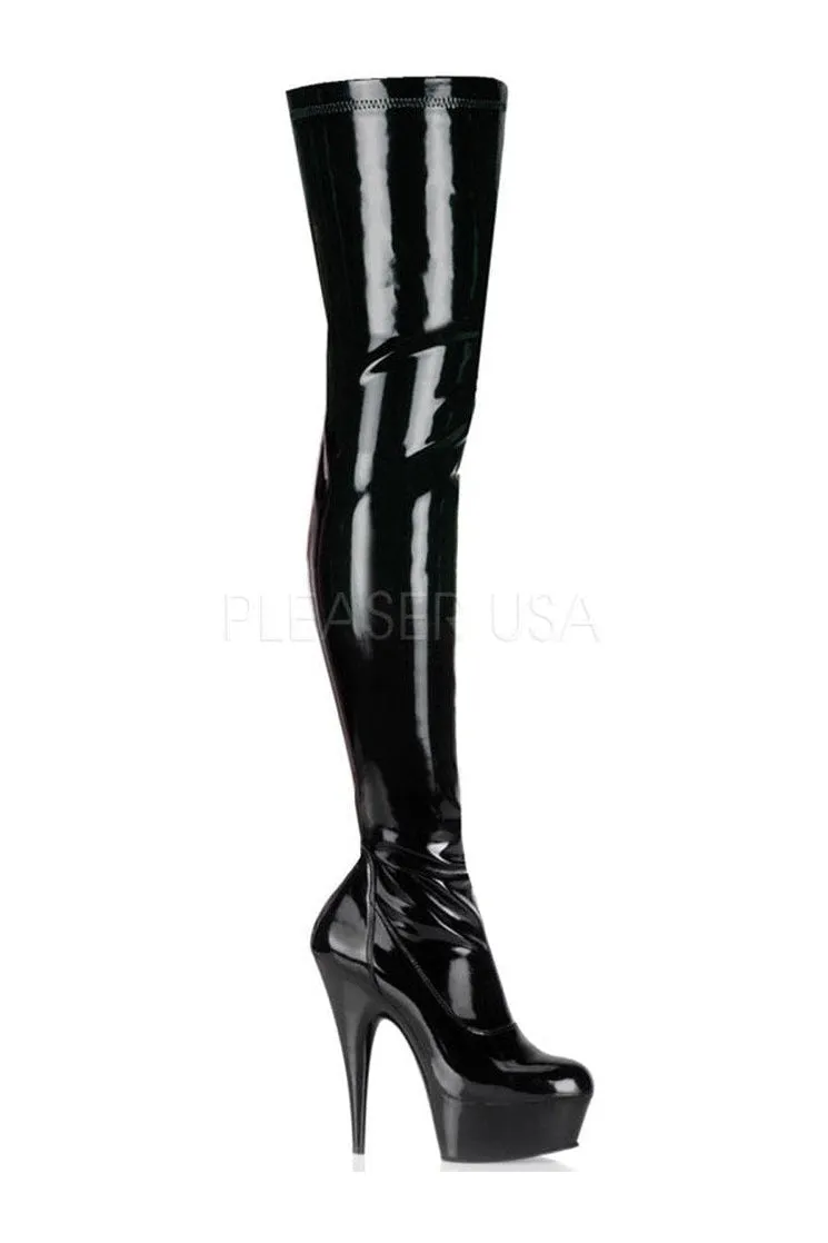 DELIGHT-3000 Platform Boot  | Black Patent