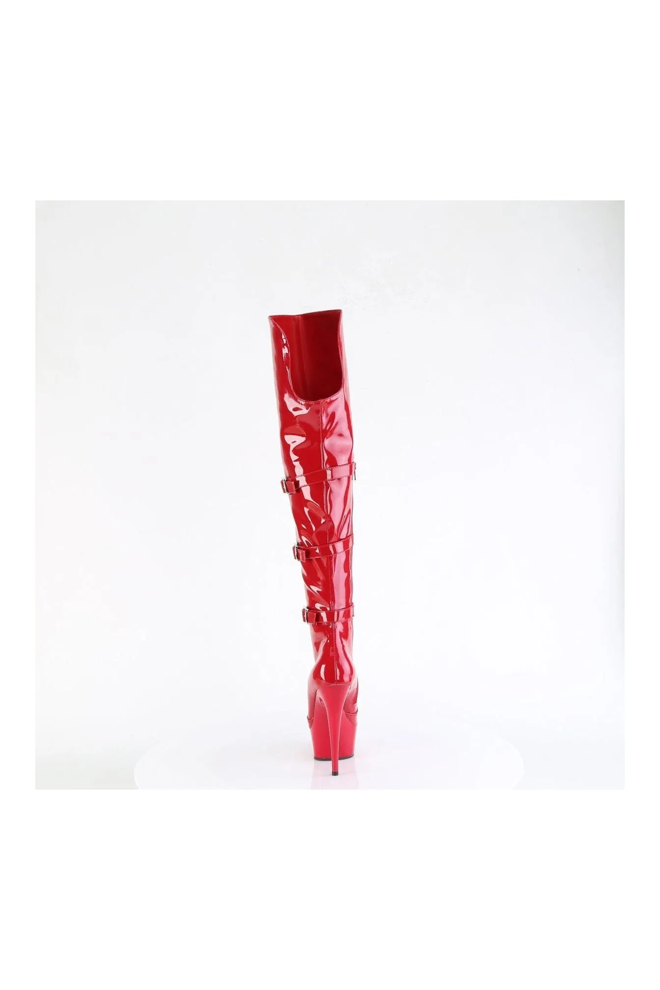 DELIGHT-3018 Red Patent Thigh Boot