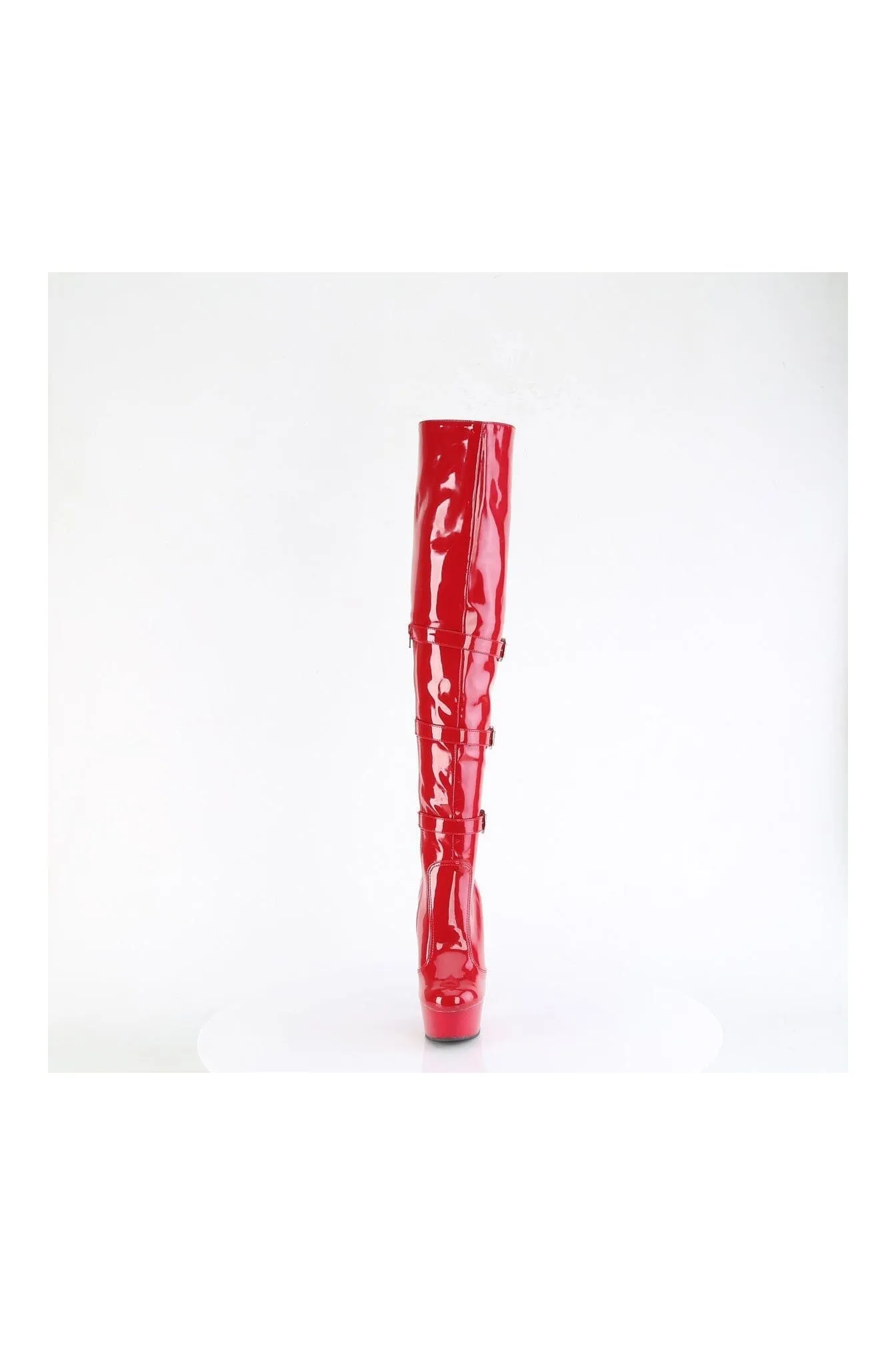 DELIGHT-3018 Red Patent Thigh Boot