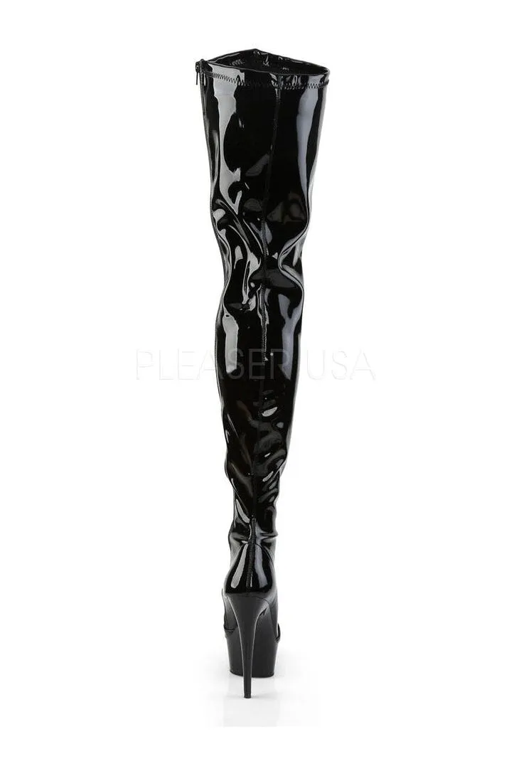 DELIGHT-4000 Platform Boot  | Black Patent