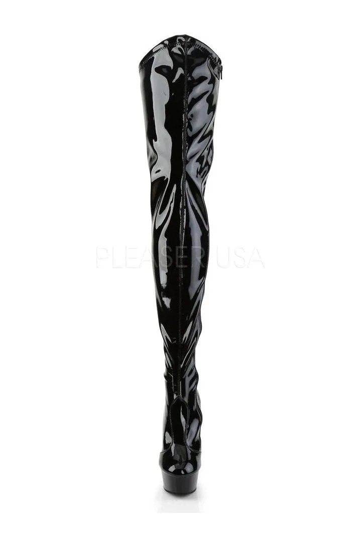 DELIGHT-4000 Platform Boot  | Black Patent