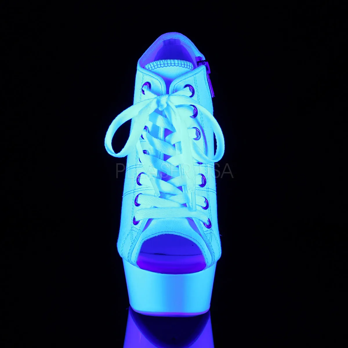 DELIGHT-600SK-01  White Canvas/Neon White