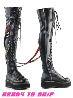DEMONIA EMILY 377 PLATFORM BOOTS