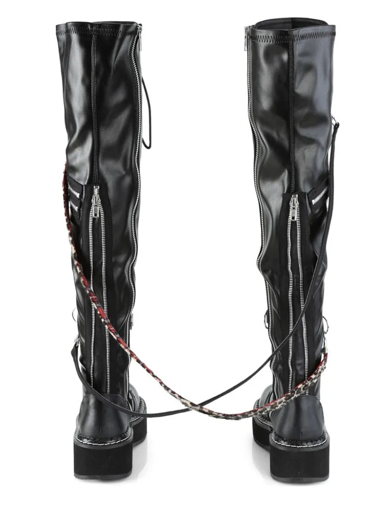 DEMONIA EMILY 377 PLATFORM BOOTS