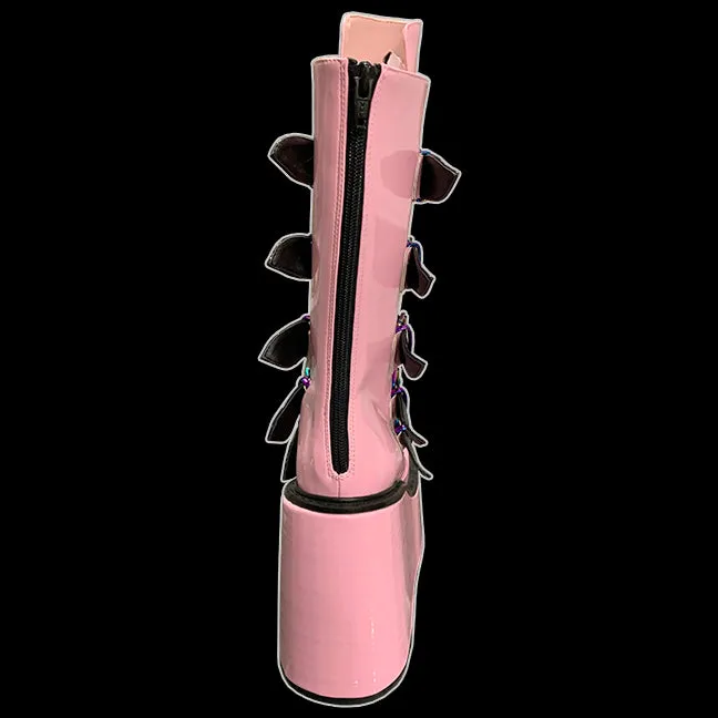 Demonia - FashioNation SWING-230 Pink Holographic Boot