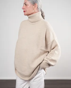dovetail turtleneck sweater - ecru